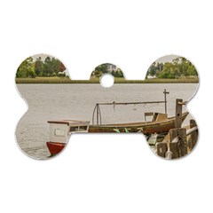 Santa Lucia River In Montevideo Uruguay Dog Tag Bone (one Side) by dflcprints