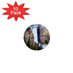 Yellowstone Waterfall 1  Mini Magnet (10 Pack)  by trendistuff