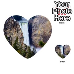 Yellowstone Waterfall Multi-purpose Cards (heart) 