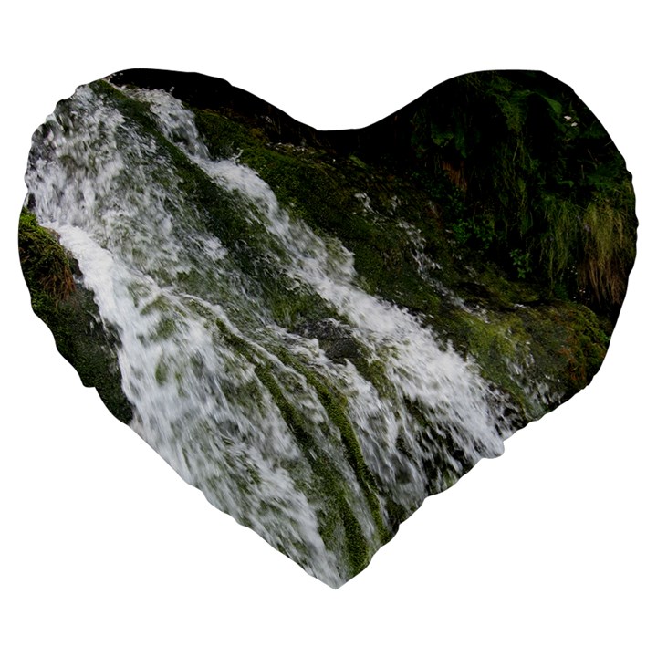 WATER OVERFLOW Large 19  Premium Heart Shape Cushions