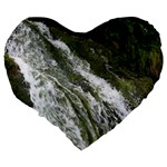 WATER OVERFLOW Large 19  Premium Heart Shape Cushions Back