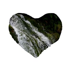 Water Overflow Standard 16  Premium Flano Heart Shape Cushions by trendistuff