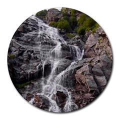 Mountain Waterfall Round Mousepads by trendistuff