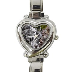 Mountain Waterfall Heart Italian Charm Watch by trendistuff