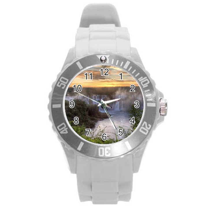 IGUAZU FALLS Round Plastic Sport Watch (L)