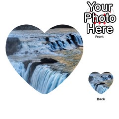 Gullfoss Waterfalls 2 Multi-purpose Cards (heart)  by trendistuff