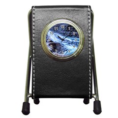 Gullfoss Waterfalls 1 Pen Holder Desk Clocks by trendistuff