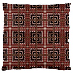 Check Ornate Pattern Large Flano Cushion Cases (two Sides)  by dflcprints