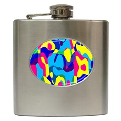 Colorful Chaos			hip Flask (6 Oz) by LalyLauraFLM