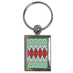 Rhombus And Chevrons Pattern			key Chain (rectangle) by LalyLauraFLM