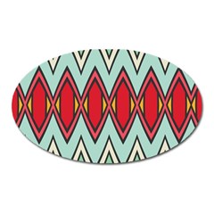 Rhombus And Chevrons Pattern			magnet (oval) by LalyLauraFLM