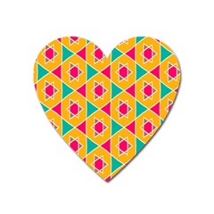 Colorful Stars Pattern			magnet (heart) by LalyLauraFLM