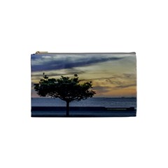 Sunset Scene At Boardwalk In Montevideo Uruguay Cosmetic Bag (small)  by dflcprints