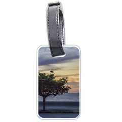 Sunset Scene At Boardwalk In Montevideo Uruguay Luggage Tags (one Side)  by dflcprints