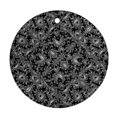 Luxury Patterned Modern Baroque Round Ornament (two Sides)  by dflcprints