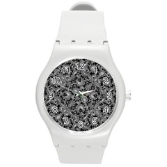 Luxury Patterned Modern Baroque Round Plastic Sport Watch (m) by dflcprints