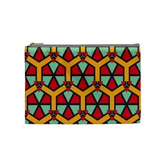 Honeycombs Triangles And Other Shapes Pattern Cosmetic Bag by LalyLauraFLM