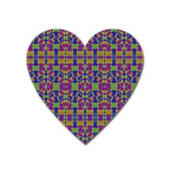 Ethnic Modern Geometric Pattern Heart Magnet by dflcprints