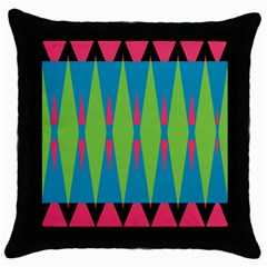 Connected rhombus			Throw Pillow Case (Black)