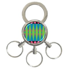 Connected Rhombus			3-ring Key Chain by LalyLauraFLM