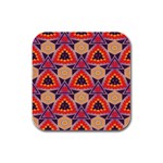 Triangles honeycombs and other shapes pattern			Rubber Square Coaster (4 pack Front