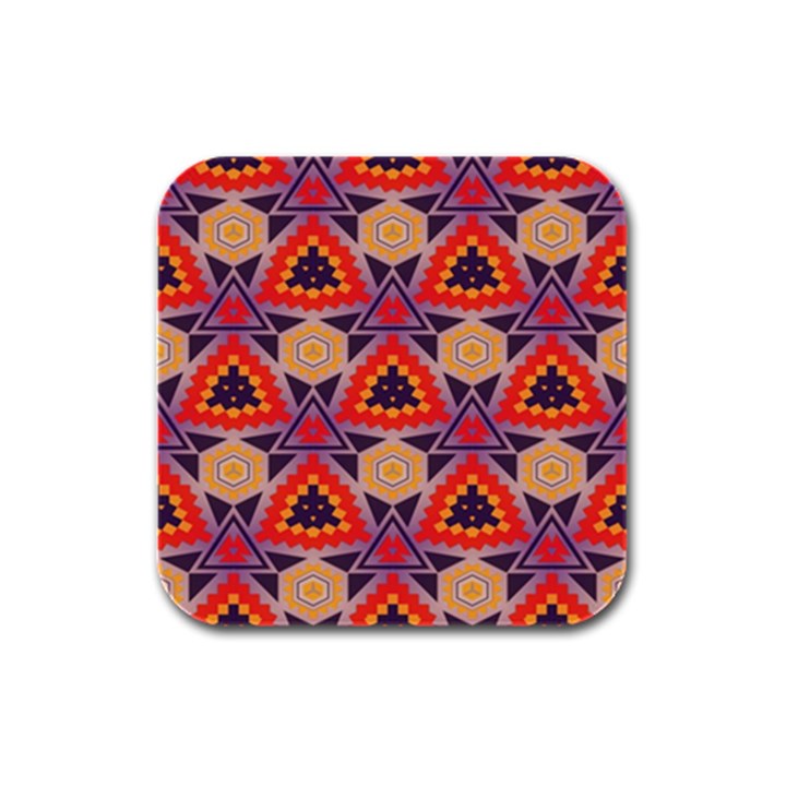 Triangles honeycombs and other shapes pattern			Rubber Square Coaster (4 pack