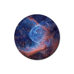 Thor s Helmet Rubber Round Coaster (4 Pack)  by trendistuff