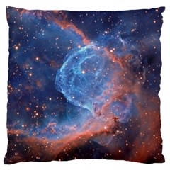 Thor s Helmet Large Flano Cushion Cases (one Side)  by trendistuff