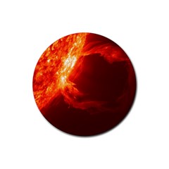 Solar Flare 1 Rubber Coaster (round)  by trendistuff