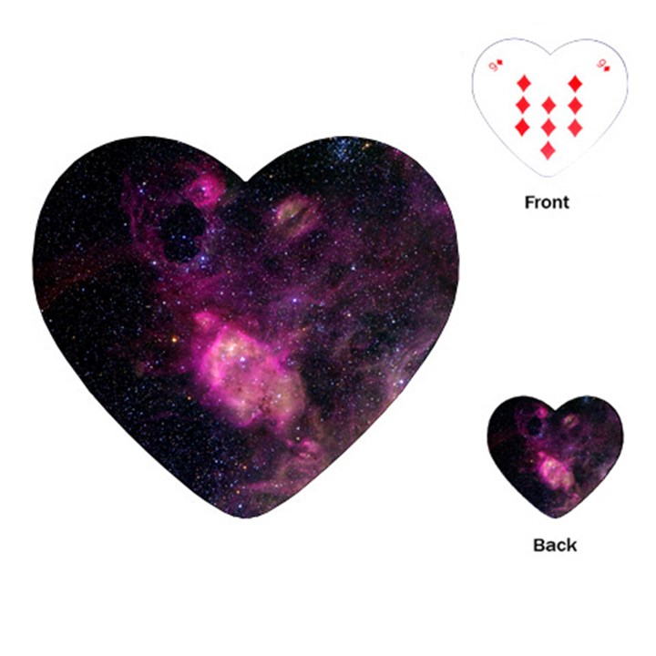 PURPLE CLOUDS Playing Cards (Heart) 