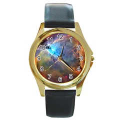 Orion Nebula Round Gold Metal Watches by trendistuff