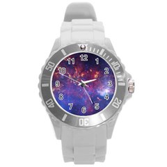 Milky Way Center Round Plastic Sport Watch (l) by trendistuff