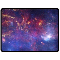 Milky Way Center Double Sided Fleece Blanket (large)  by trendistuff