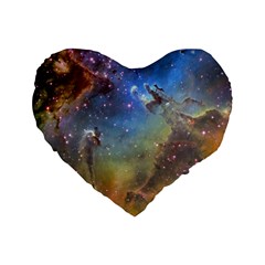 Eagle Nebula Standard 16  Premium Flano Heart Shape Cushions by trendistuff