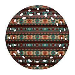 Southwest Design Turquoise And Terracotta Round Filigree Ornament (2side) by SouthwestDesigns