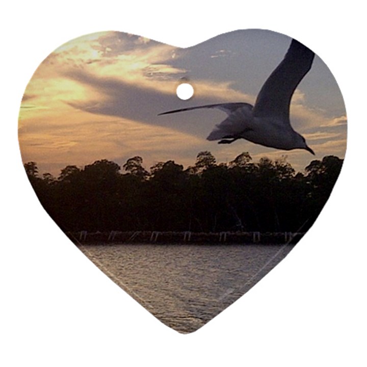 Intercoastal Seagulls 4 Ornament (Heart) 