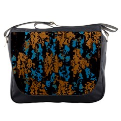 Blue Brown Texture			messenger Bag by LalyLauraFLM