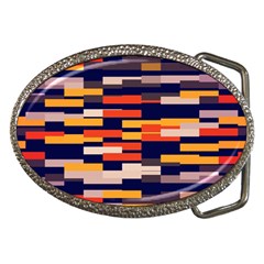 Rectangles In Retro Colors			belt Buckle by LalyLauraFLM