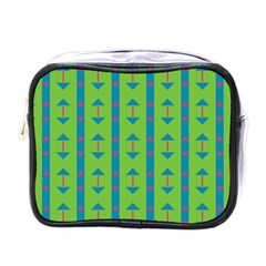 Arrows And Stripes Pattern			mini Toiletries Bag (one Side) by LalyLauraFLM