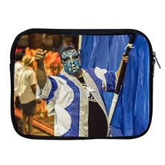 Painted Face Man At Inagural Parade Of Carnival In Montevideo Apple Ipad 2/3/4 Zipper Cases by dflcprints