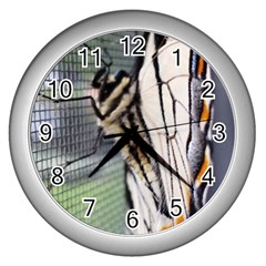 Butterfly 1 Wall Clocks (Silver) 