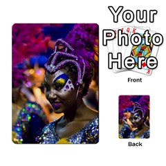 Costumed Attractive Dancer Woman At Carnival Parade Of Uruguay Multi-purpose Cards (rectangle) 