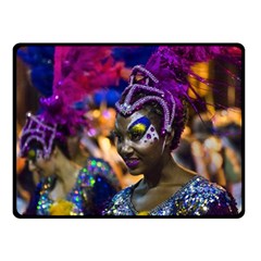 Costumed Attractive Dancer Woman At Carnival Parade Of Uruguay Fleece Blanket (small) by dflcprints