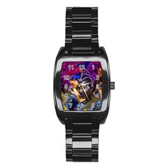 Costumed Attractive Dancer Woman At Carnival Parade Of Uruguay Stainless Steel Barrel Watch by dflcprints