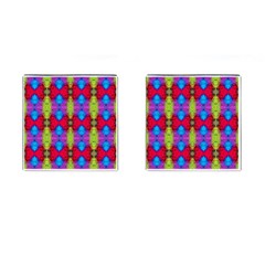 Colorful Painting Goa Pattern Cufflinks (Square)