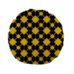 Connected Rhombus Pattern 	standard 15  Premium Flano Round Cushion by LalyLauraFLM