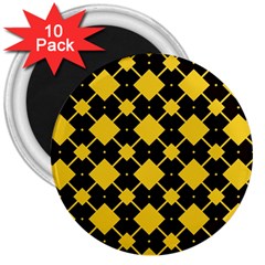 Connected Rhombus Pattern			3  Magnet (10 Pack) by LalyLauraFLM