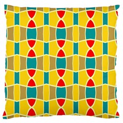 Colorful Chains Pattern 	large Flano Cushion Case (two Sides) by LalyLauraFLM