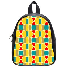 Colorful Chains Pattern			school Bag (small) by LalyLauraFLM