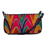 Bended shapes in retro colors			Shoulder Clutch Bag Front